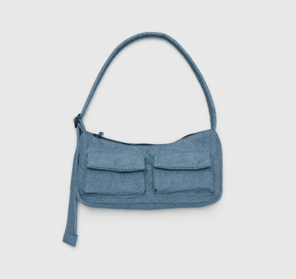 Digital Denim Cargo Shoulder Bag
